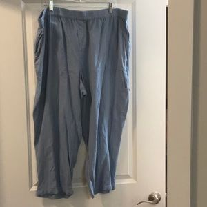 Susan Graver light blue capris 2X
